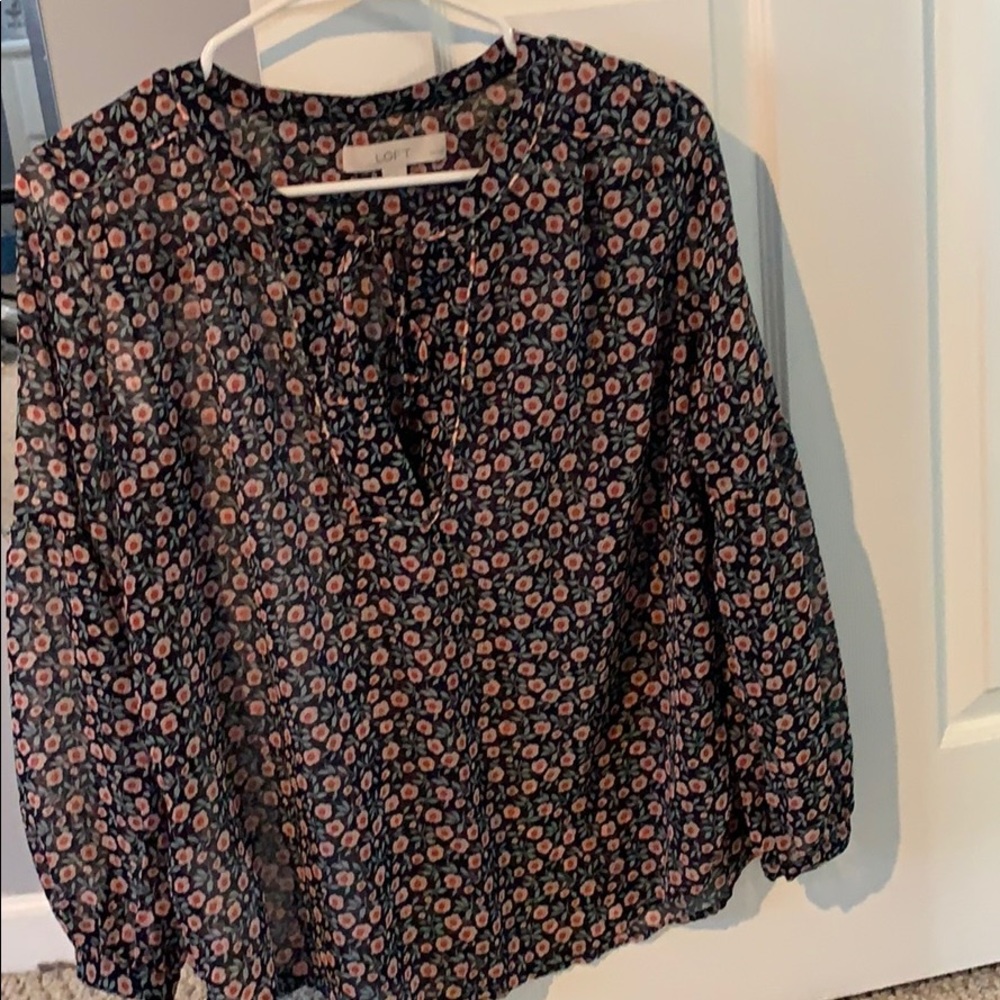 Loft floral print blouse
